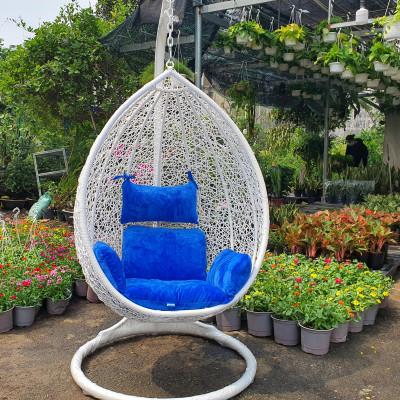 Xích đu đơn NAVICOM - N4 (Nệm nhung xanh dương)