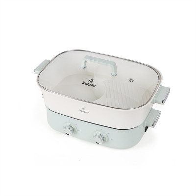 Bếp Nướng Lẩu Hai Ngăn Đa Năng Kalpen 6.5L PP66 Công Suất 2200W - Hàng Chính hãng