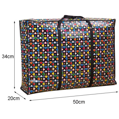Túi Bạt Size Lớn Chống Thấm Đựng Chăn, Quần Áo Đa Năng Có Khóa Kéo Tiện Lợi - Giao Hoa Văn Ngẫu Nhiên