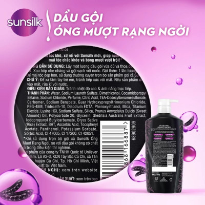 Dầu gội Sunsilk Óng Mượt Rạng Ngời 900g