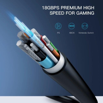 Ugreen UG50218HD132TK 40M màu Đen Cáp tín hiệu HDMI chuẩn 2.0 sợi quang cao cấp - HÀNG CHÍNH HÃNG