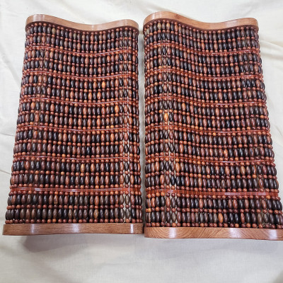 Gối Công Thái Học , Gối Gỗ Trắc Hạt - Kích thước 43cmx24cmx8cm/4cm ( video , hình thật )