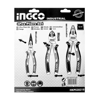 BỘ 3 KÌM RĂNG, CẮT VÀ NHỌN INGCO HKPS28318 - HÀNG CHÍNH HÃNG