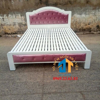 Giường sắt hộp cao cấp nhiều kích thước màu sắc sơn tĩnh điện bền đẹp không rỉ sét