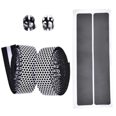 Bộ 2 Ruy Băng Quấn Silicon Ghi Đông Tay Cầm Chống Trơn Trượt Cho Xe Đạp Đua Thể Thao Đường Trường Thiết Kế Ba Chiều Tổ Ong Siêu Nhẹ Thoáng Khí Hút Mồ Hôi Cao Cấp Mai Lee