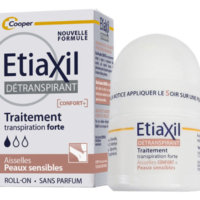 Lăn khử mùi Etiaxil Détranspirant Traitement Confort+ Aisselles Peaux Sensibles 15ml (Dành cho da siêu nhạy cảm)