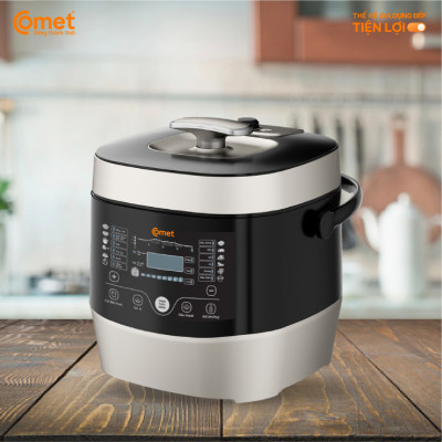 Nồi áp suất điện tử đa năng 6 lít Comet CM6168 – bảng điều khiển điện tử, chống dính, tiết kiệm điện – Hàng chính hãng