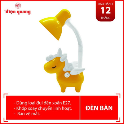 Đèn bàn bảo vệ thị lực Điện Quang ĐQ DKL16 B (Kiểu con kỳ lân, bóng led daylight)