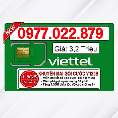 Sim Viettel số đẹp - Hàng chính hãng - 0977.022.879