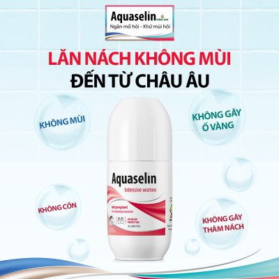Combo 2 Lăn Khử Mùi AQUASELIN Intensive Women Không Thâm Nách Giảm Mồ Hôi - Dung Tích 50ml