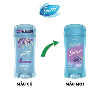 Gel Khử Mùi Secret Luxe Lavender Dành Cho Nữ Hương Hoa Oải Hương Thư Giãn 73g