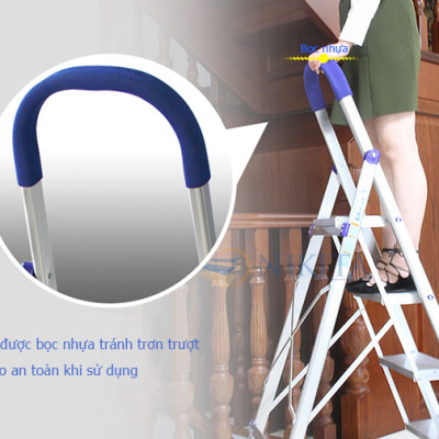Thang nhôm ghế bậc lớn Nikita NKT-DL04