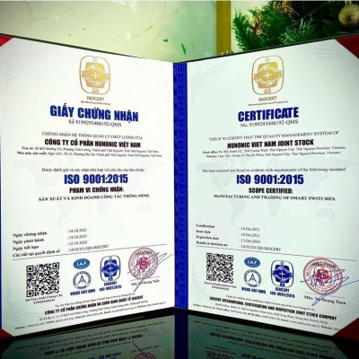 Công Tắc Wifi Hunonic Datic Basic 1 Kênh Bật Tắt Từ Xa Trên Điện Thoại, Ra Lệnh Giọng Nói Tiếng Việt