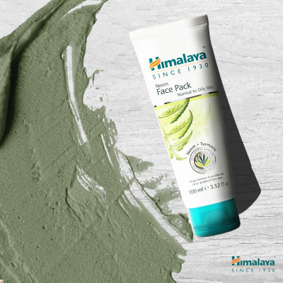 Mặt Nạ Đất Sét Lá Neem Đẩy Mụn Ẩn Hút Dầu Thừa Himalaya Neem Face Pack 100ml