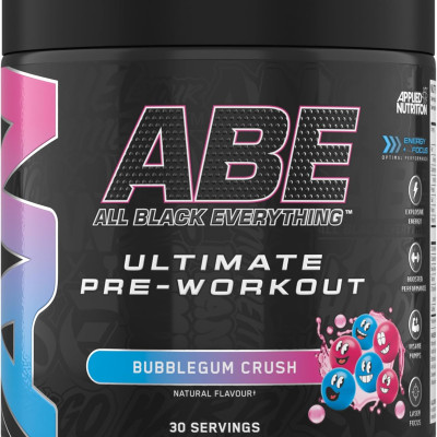 ABE Pre Workout - Applied Nutrition (30 Lần Dùng), Tăng Sức Mạnh Sức Bền, Tỉnh Táo Tập Trung Trước Tập