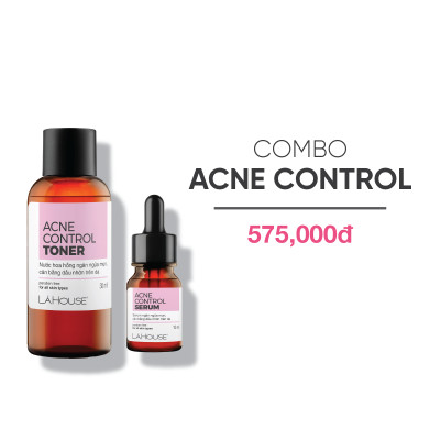 Bộ sản phẩm dành cho da mụn Lá House Acne Control gồm 2 món Serum và Toner 10ml&30ml