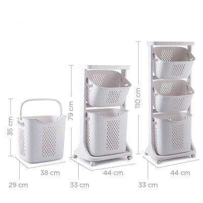 Kệ đựng đồ đa năng 2 Tầng / 3 Tầng có bánh xe dễ dàng di chuyển