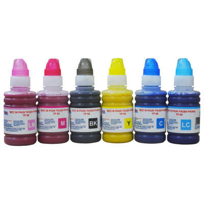 Mực in phun Thuận Phong PIGMENT (không phai) TP60 (100ml) dùng cho máy in phun Epson Stylus Photo T60 / 1390 / R330 / T50 / R270 / R290 / R295 / R390 - Hàng chính hãng