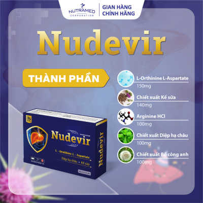 Viên uống Nudevir hỗ trợ chăm sóc sức khỏe lá gan khỏe mạnh (30 viên) - Nutramed