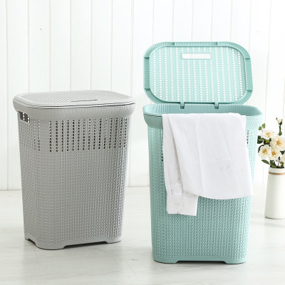 Giỏ đựng đồ quần áo có nắp Hàn Quốc ( Tặng Sét 5 Móc áo Inox Xoắn Dài 40cm )