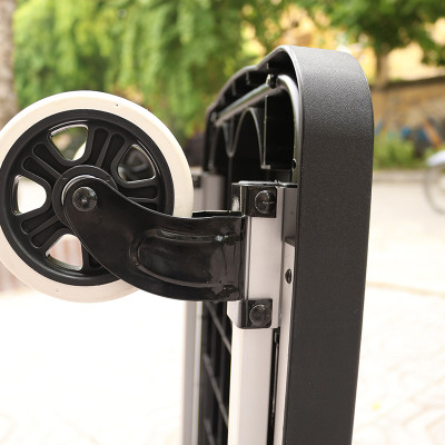 Xe đẩy hàng 4 bánh Nikawa FWS-100F, tải trọng 150kg, màu đen