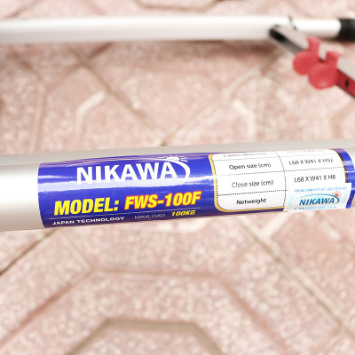 Xe đẩy hàng 4 bánh Nikawa FWS-100F, tải trọng 150kg, màu đen