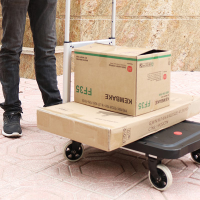 Xe đẩy hàng 4 bánh Nikawa FWS-100F, tải trọng 150kg, màu đen