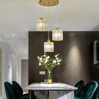 Đèn thả MINA pha lê trang trí hiện đại - kèm bóng LED và đế ốp trần