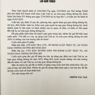 Chỉ Dẫn Tra Cứu, Áp Dụng Luật Trật Tự, An Toàn Giao Thông Đường Bộ Năm 2024 Và Những Văn Bản Hướng Dẫn Thi Hành
