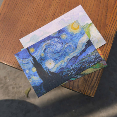 BỘ 100 POSTCARD VAN GOGH – Giấy mỹ thuật 300g cao cấp - Nho Xanh 