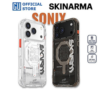 Ốp Lưng Cho iPhone 17 Pro/ 17 Pro Max SKINARMA SONIX Mag-Charge In Họa Tiết Cảm Hứng Từ Công Nghệ Sành Điệu Thời Trang Hàng Chính Hãng