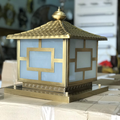 Đèn trụ cổng  hàng rào bằng đồng đúc  ngoài trời không thấm nước DTC602