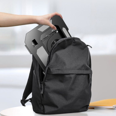 Kệ đỡ giá đỡ đế tản nhiệt dành cho laptop, macbook, máy tính hợp kim nhôm gấp gọn xoay 360 độ nhiều nấc độ cao - K2 - Hàng chính hãng