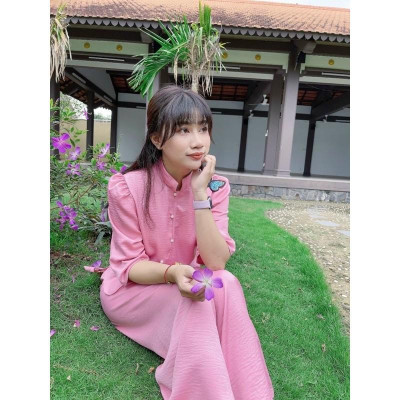 ĐỒ LAM ĐI CHÙA  Mẫu Bướm Kết Cườm Vải Lụa Đẹp Mịn