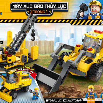 Bộ 8 Đồ Chơi Lắp Ráp Chiến Binh Tốc Độ Biến Hình 8 Trong 1 - Speed Warrior - Toys&Joys 8539 (886 Mảnh Ghép)