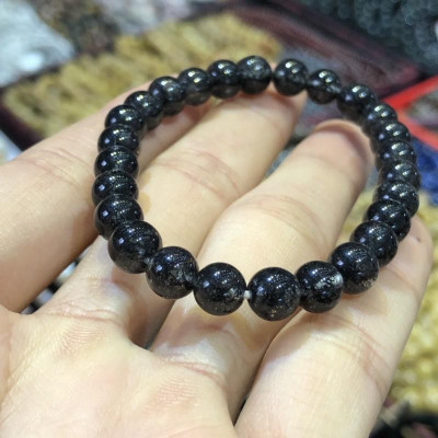 Vòng Tay Tóc Đen 7ly (7mm) Vip - độ trợ sức khoẻ, tình duyên, tài lộc - tránh Tam Tai, Thái Tuế và các sao xấu