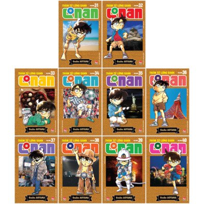 Sách - Combo Manga - Thám Tử Lừng Danh Conan - Bản Nâng Cấp: Tập 31 - 40 (Bộ 10 Tập)