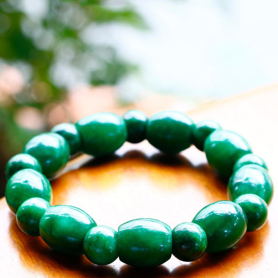 Vòng lu thống cẩm thạch sơn thủy size hạt 12mm mệnh hỏa , mộc - Ngọc Quý Gemstones