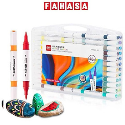 Hộp 38 Bút Màu Acrylic 2 Đầu - Deli HM924-48