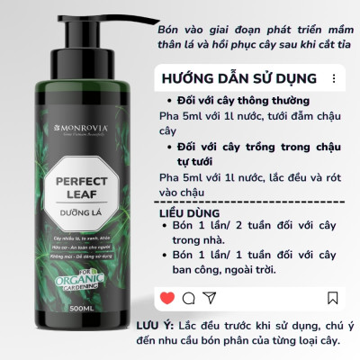 Combo phân bón toàn diện MONROVIA hữu cơ giúp cây khỏe, lá xanh mướt cho cây cảnh, dung tích 1.5l