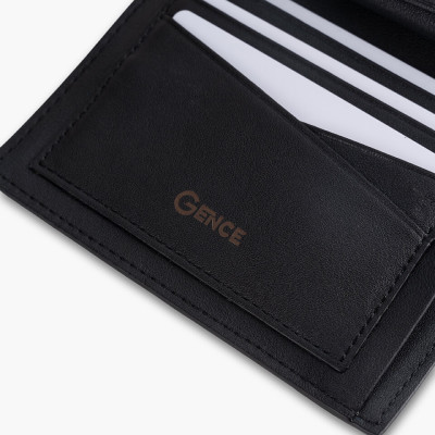 Bóp Nam Chính Hãng Ví Da Nam GENCE C09 Chất Liệu Da Bò Cao Cấp Màu Đen Dáng Dọc