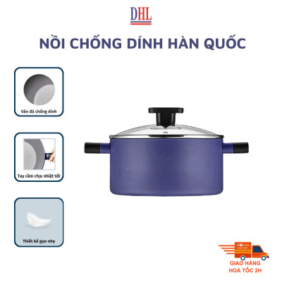 Nồi kho thịt cá chống dính vân đá cao cấp Hàn Quốc Mitomo Cooker King siêu bền- Hàng chính hãng