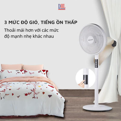 Quạt đứng điện tử có điều khiễn từ xa, hẹn giờ Mitomo FCE-60AEV, công suất 60W, động cơ dây đồng hàng chính hãng - Bảo hành 2 năm