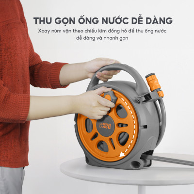 Bộ vòi nước tưới cây, rửa xe đa năng Lebenlang LBLB3368 dây dài 12m, 5 đầu phun đi kèm - hàng chính hãng