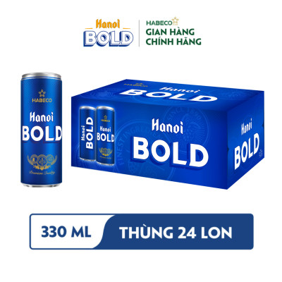Combo 2 Thùng Bia Hanoi BOLD & LIGHT - Thùng 24 lon 330ml
