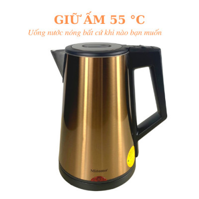  Bình Siêu tốc inox 3 lớp Mitomo ST-631 ( 1.7L) - Hàng chính hãng