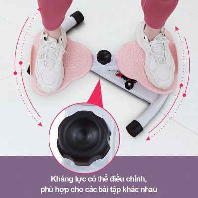 Bàn xoay eo 3004R Xoay eo giảm cân, tập bụng, kết hợp massage chân