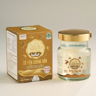 Combo 10 tặng 1 Yến Hũ Chưng Sẵn Đường Phèn Yến Sào Hoàng Kim- 1.5g Yến Sào, Chuẩn OCOP 4 Sao 70ml