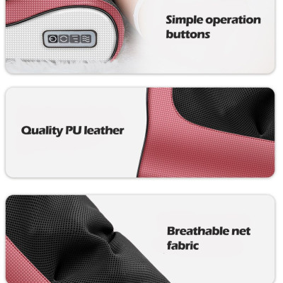 Gối Massage, Máy Massage Hồng Ngoại Cổ Vai Gáy Lưng Giảm Đau Đầu Hiệu Quả 16 Bi Cao Cấp Thế Hệ Mới