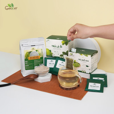 Combo Hỗ trợ đường huyết (1 hộp Trà khổ qua túi lọc 40g, 1 hộp Trà lá ổi túi lọc 40g, 1 túi Bột chuối xanh 300g)